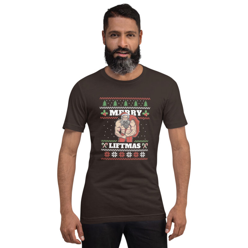 Bodybuilder Weihnachtsmann Unisex-T-Shirt – T-Shirts – klamottn.de