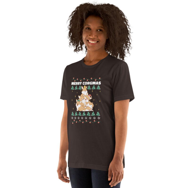 Fröhliche Corgi-Weihnachten Unisex-T-Shirt – T-Shirts – klamottn.de