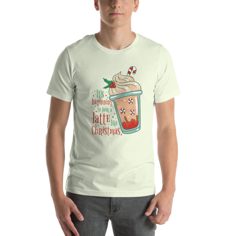 Weihnachtlicher Latte-Kunstgenuss Unisex-T-Shirt – T-Shirts – klamottn.de