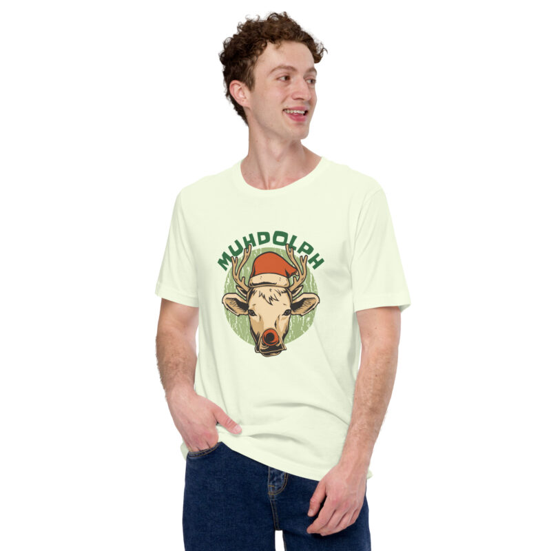 Muhdolph das Weihnachtskuh-Rentier Unisex-T-Shirt