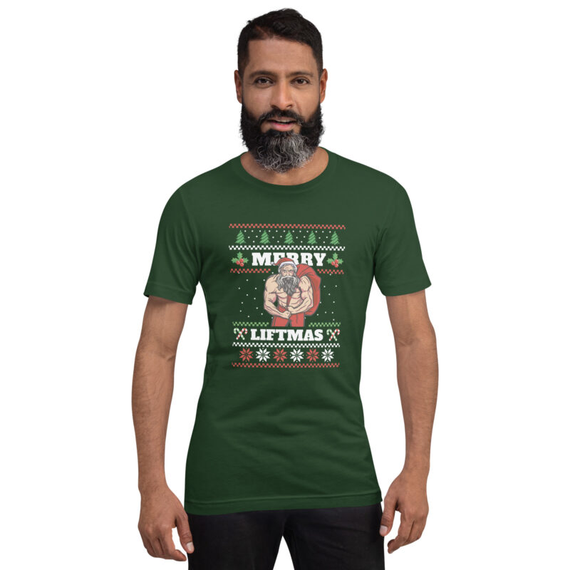 Bodybuilder Weihnachtsmann Unisex-T-Shirt – T-Shirts – klamottn.de