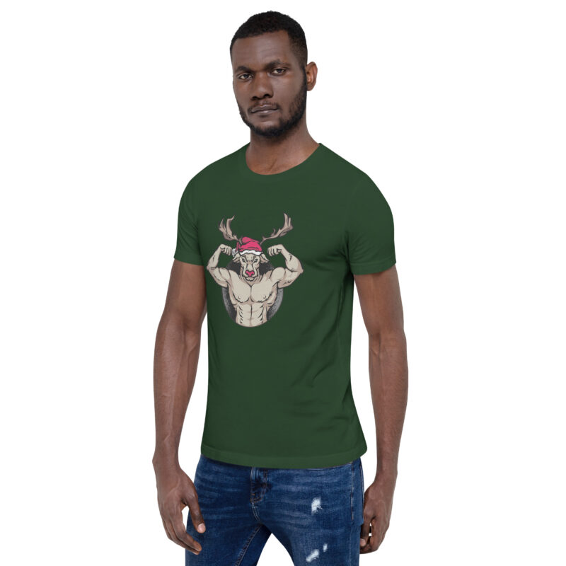 Starkes Weihnachtsrentier Unisex-T-Shirt