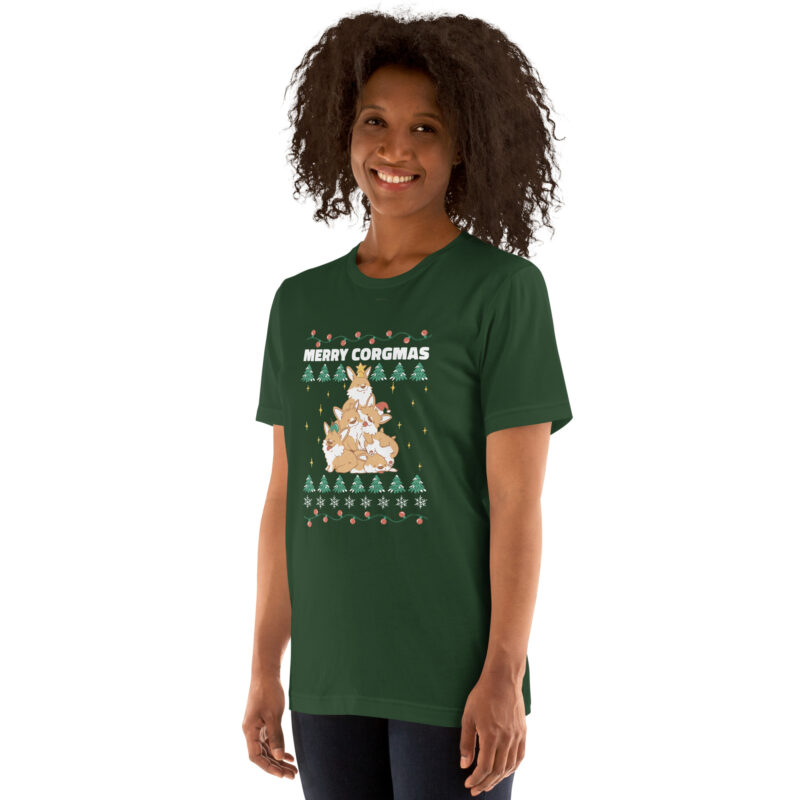 Fröhliche Corgi-Weihnachten Unisex-T-Shirt – T-Shirts – klamottn.de