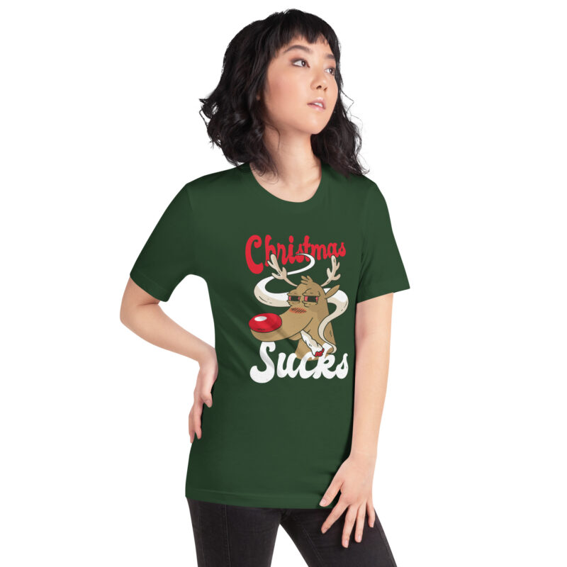 Rauchendes Rentier mag keine Weihnachten Unisex-T-Shirt