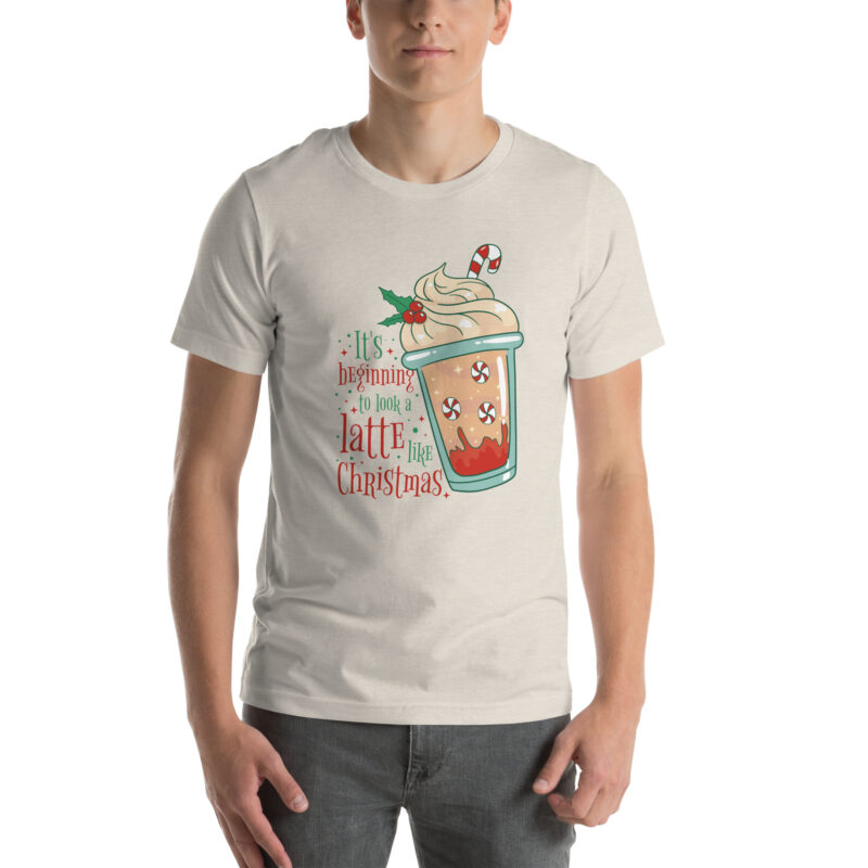 Weihnachtlicher Latte-Kunstgenuss Unisex-T-Shirt – T-Shirts – klamottn.de