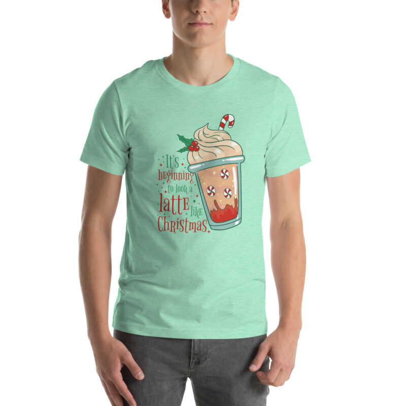 Weihnachtlicher Latte-Kunstgenuss Unisex-T-Shirt – T-Shirts – klamottn.de