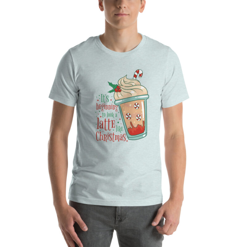 Weihnachtlicher Latte-Kunstgenuss Unisex-T-Shirt – T-Shirts – klamottn.de