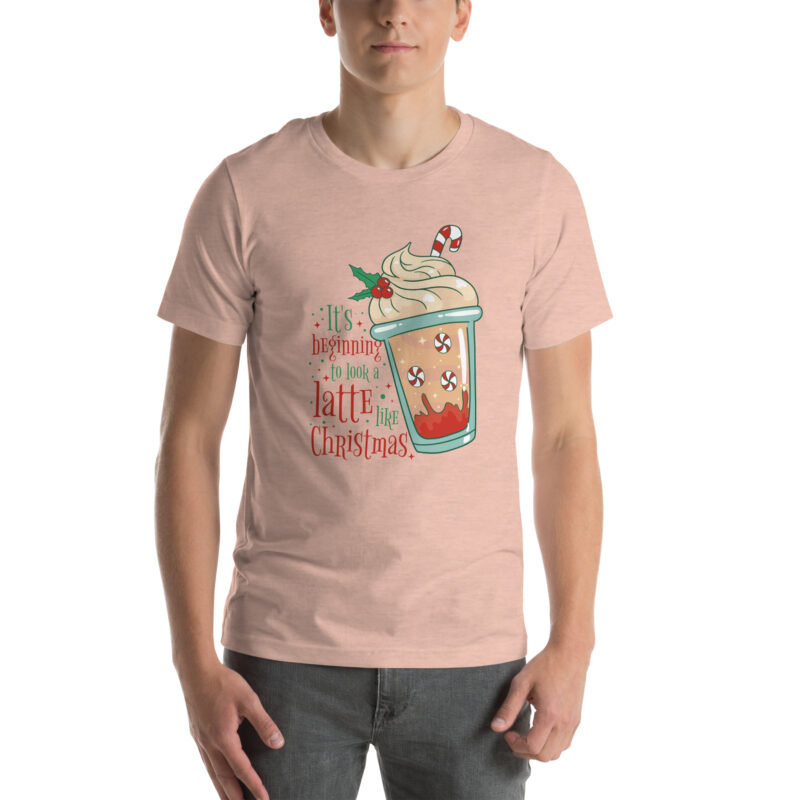 Weihnachtlicher Latte-Kunstgenuss Unisex-T-Shirt – T-Shirts – klamottn.de