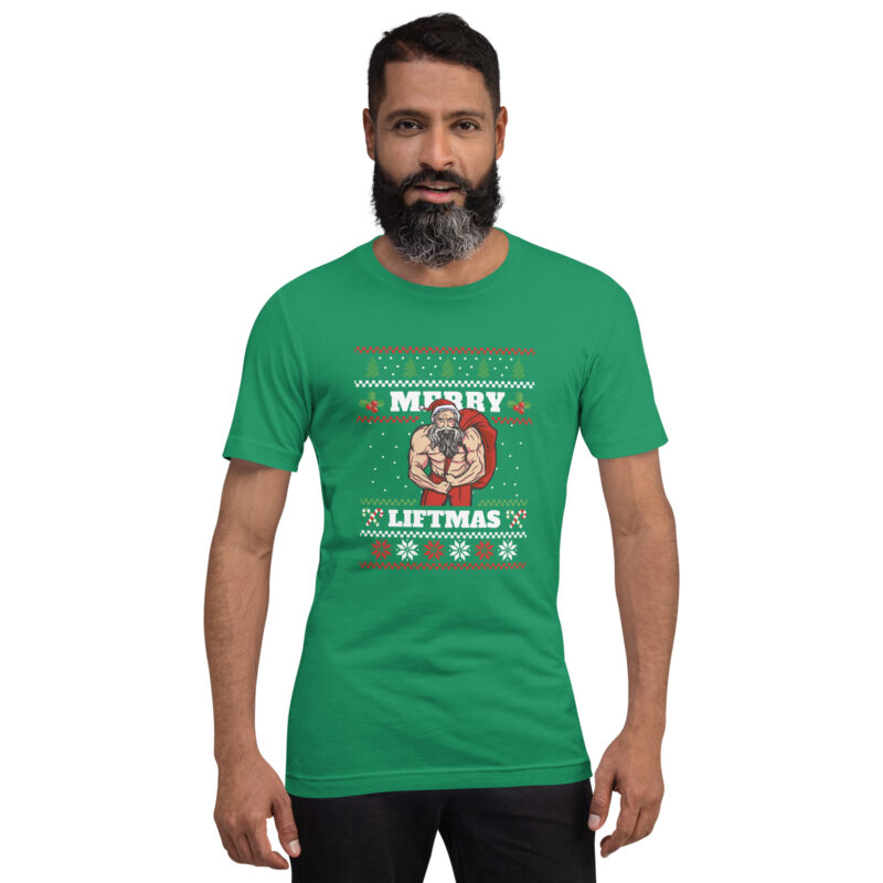 Bodybuilder Weihnachtsmann Unisex-T-Shirt – T-Shirts – klamottn.de