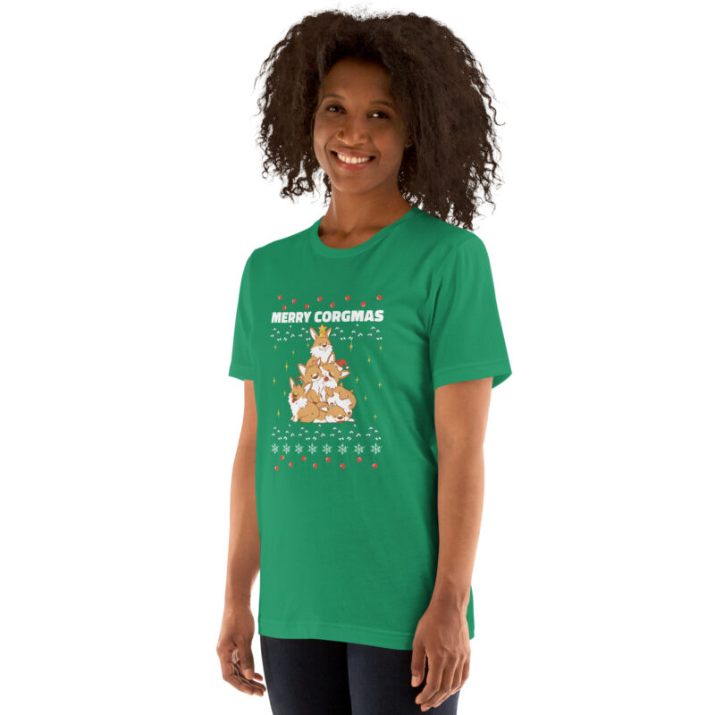 Fröhliche Corgi-Weihnachten Unisex-T-Shirt – T-Shirts – klamottn.de