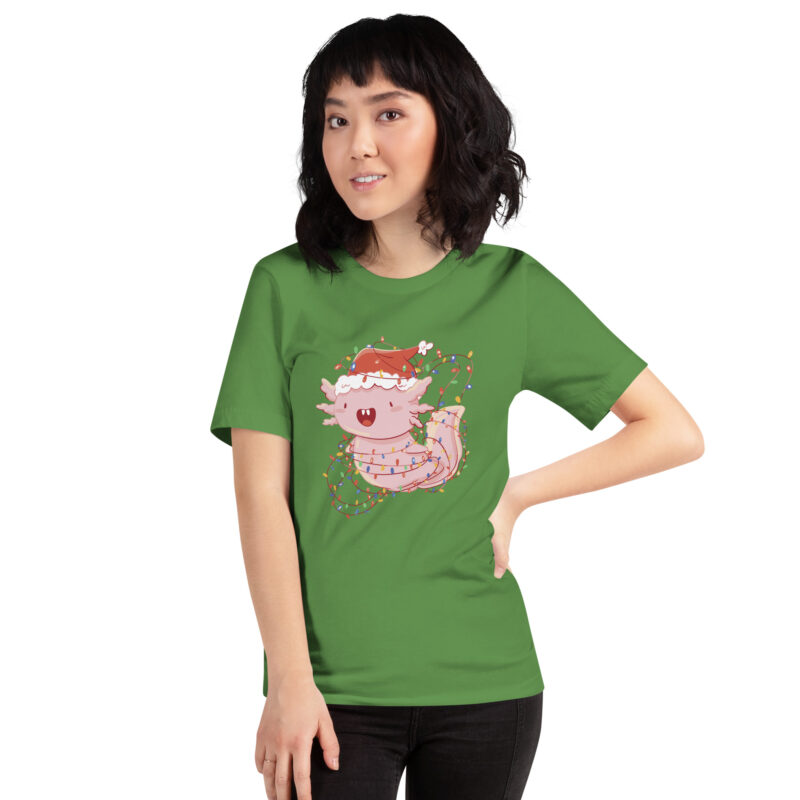 Festlicher Axolotl im Weihnachtszauber Unisex-T-Shirt