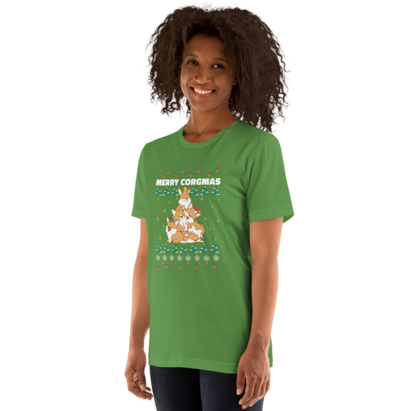 Fröhliche Corgi-Weihnachten Unisex-T-Shirt – T-Shirts – klamottn.de