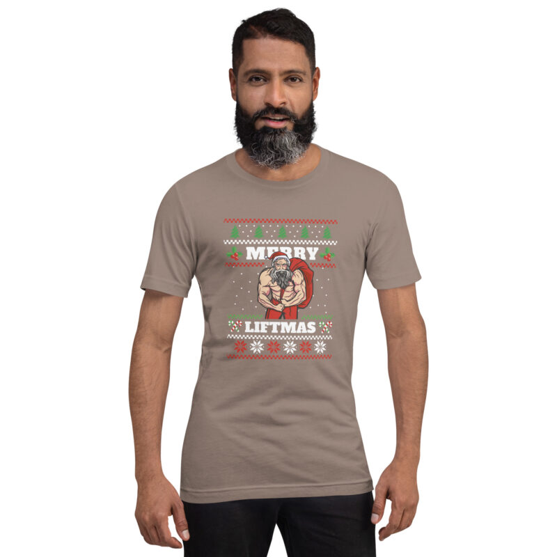 Bodybuilder Weihnachtsmann Unisex-T-Shirt