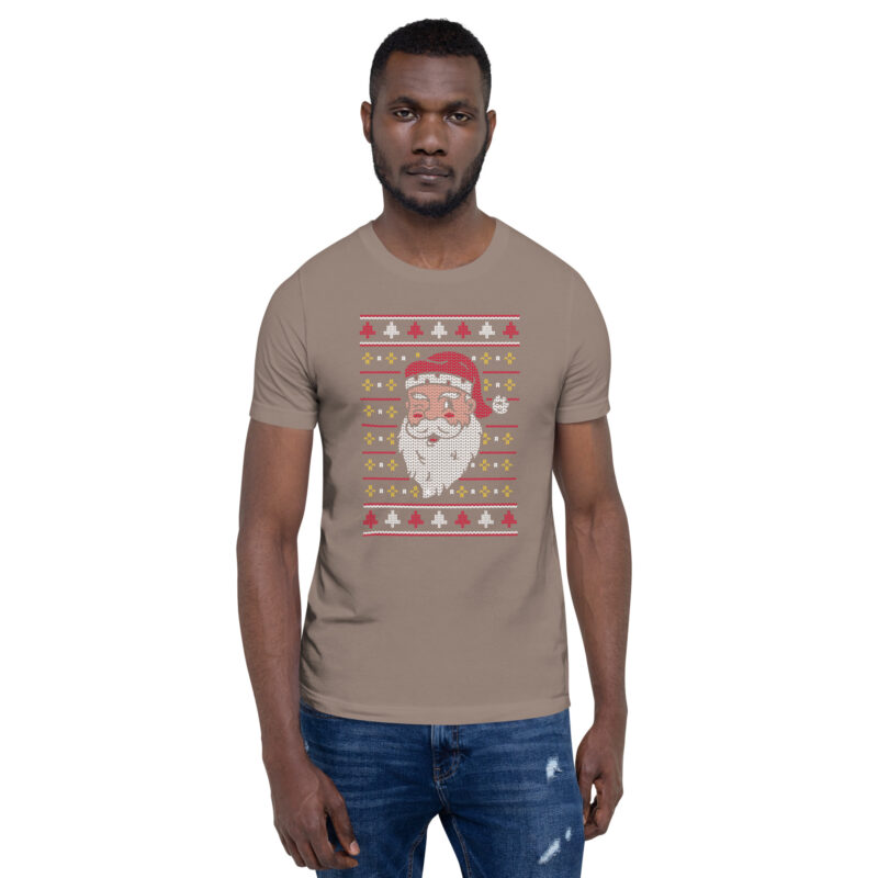 Retro Santa Ugly Christmas Sweater Style Unisex-T-Shirt – T-Shirts – klamottn.de