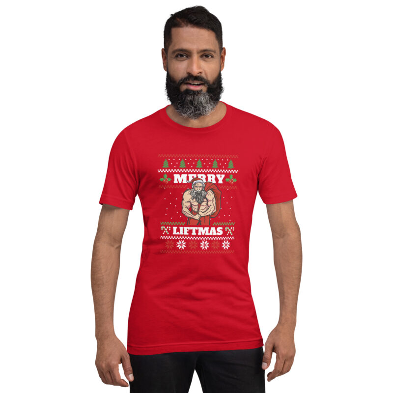 Bodybuilder Weihnachtsmann Unisex-T-Shirt – T-Shirts – klamottn.de