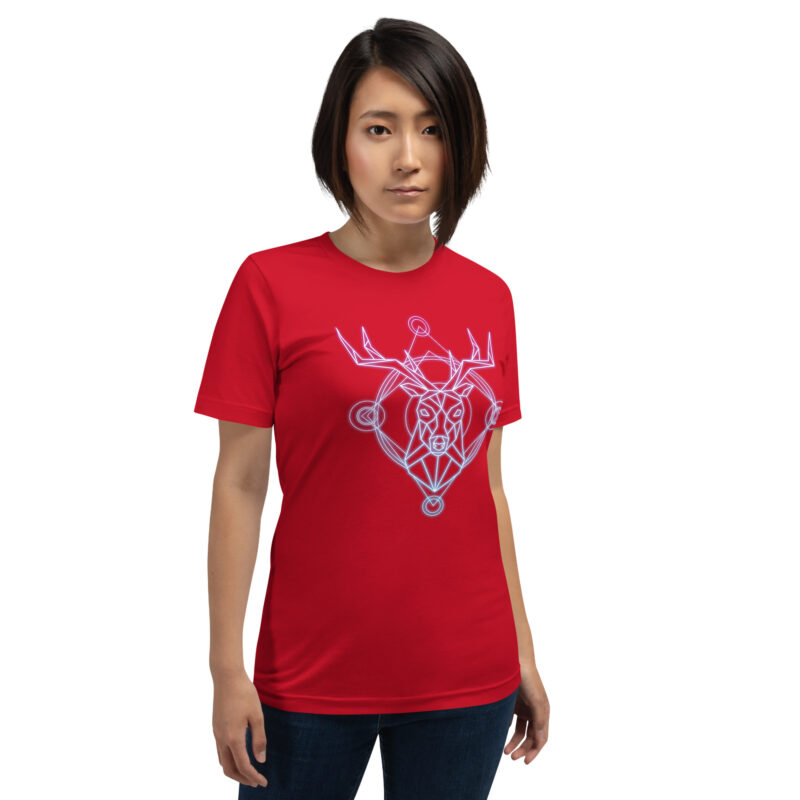 Geometrischer Hirsch Unisex-T-Shirt