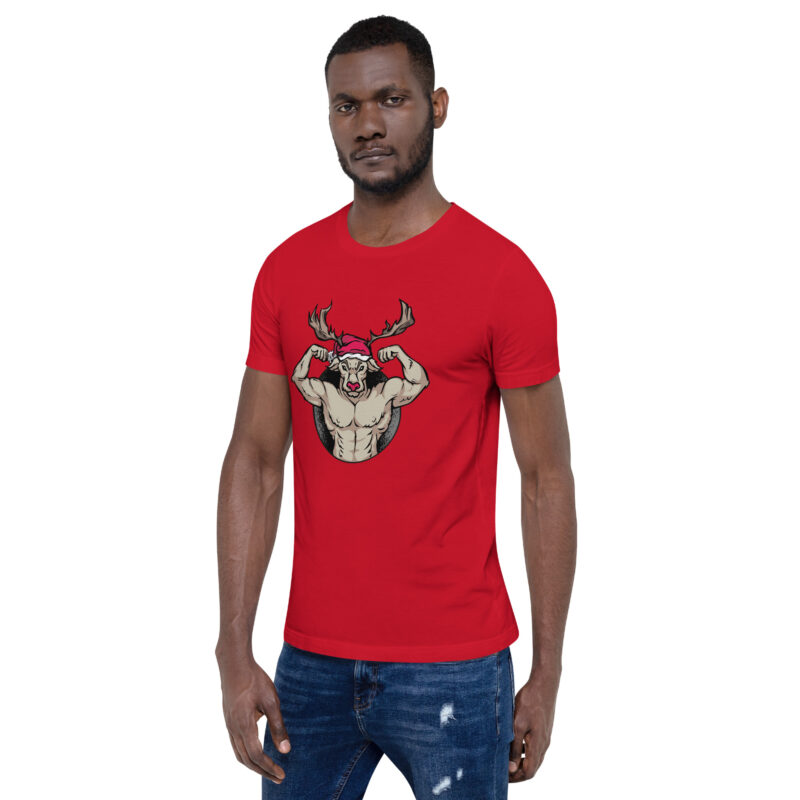 Starkes Weihnachtsrentier Unisex-T-Shirt