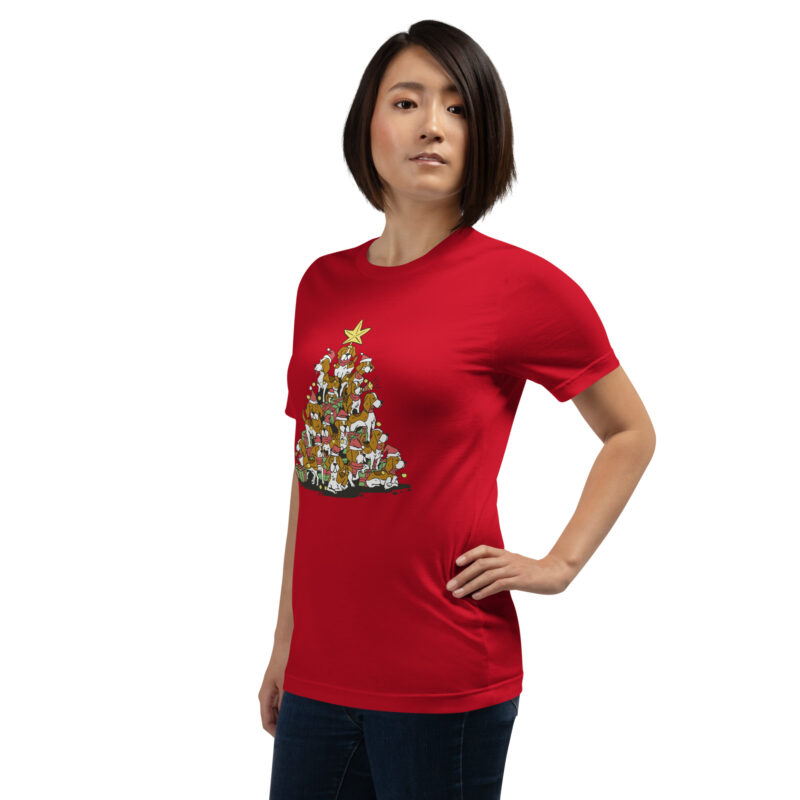 Beagle-Weihnachtsbaum Unisex-T-Shirt