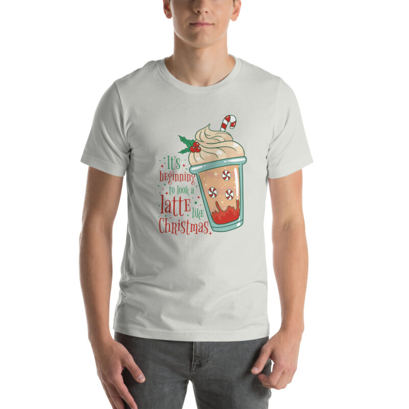 Weihnachtlicher Latte-Kunstgenuss Unisex-T-Shirt – T-Shirts – klamottn.de