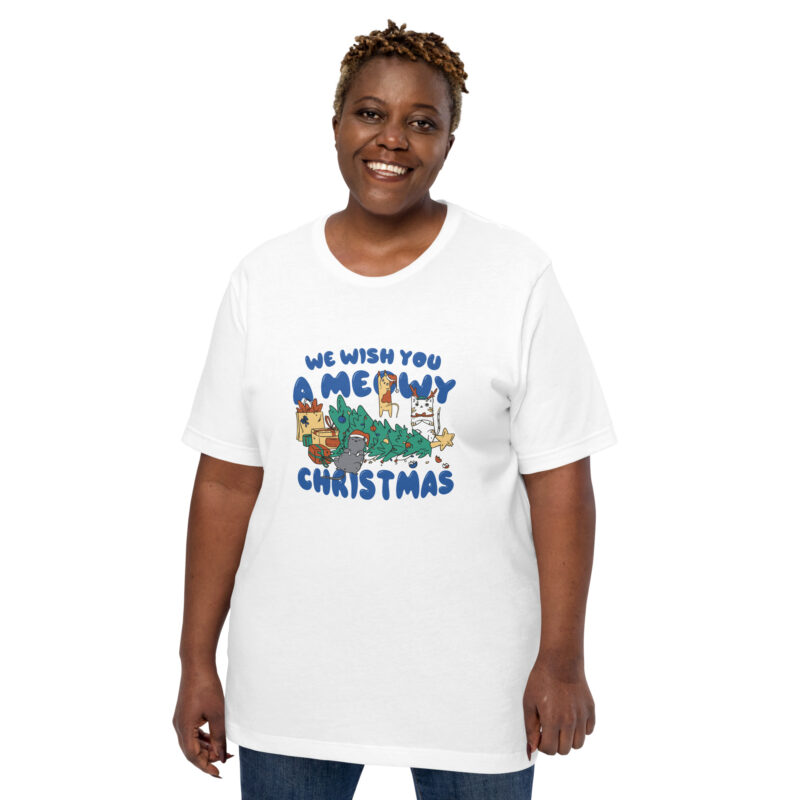 Weihnachtlicher Katzenspaß Unisex-T-Shirt