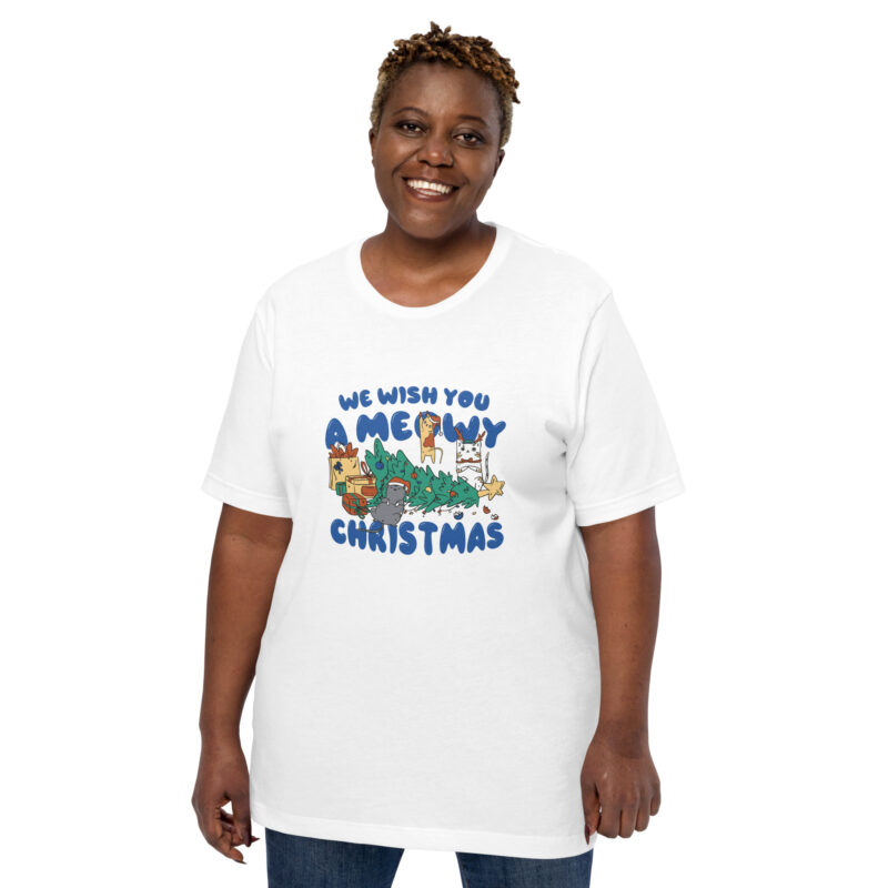 Weihnachtlicher Katzenspaß Unisex-T-Shirt – T-Shirts – klamottn.de