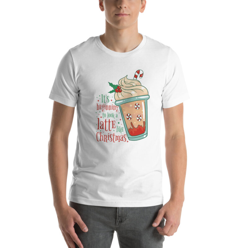 Weihnachtlicher Latte-Kunstgenuss Unisex-T-Shirt – T-Shirts – klamottn.de