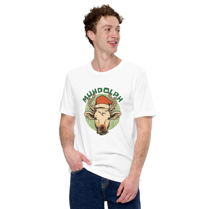 Muhdolph das Weihnachtskuh-Rentier Unisex-T-Shirt