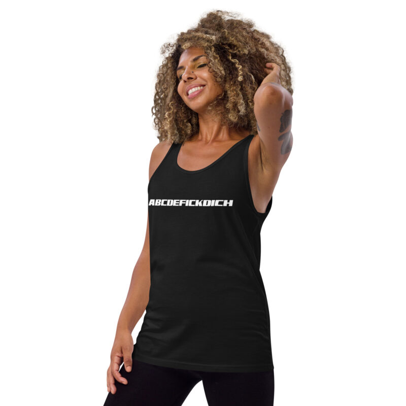 ABCDEFICKDICH Alphabet Humor Unisex-Tank-Top – Tank Tops – klamottn.de