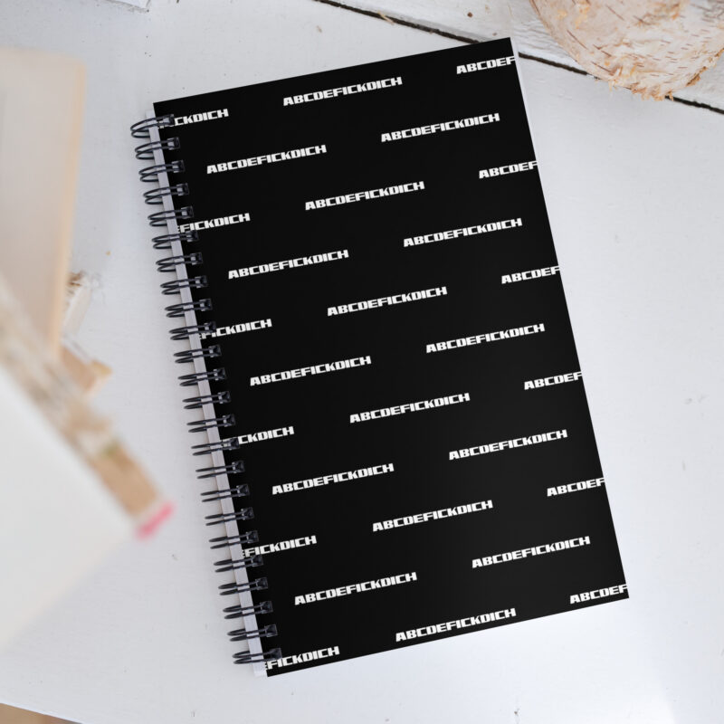 ABCDEFICKDICH Alphabet Humor Spiral-Notizblock – Accessoires – klamottn.de