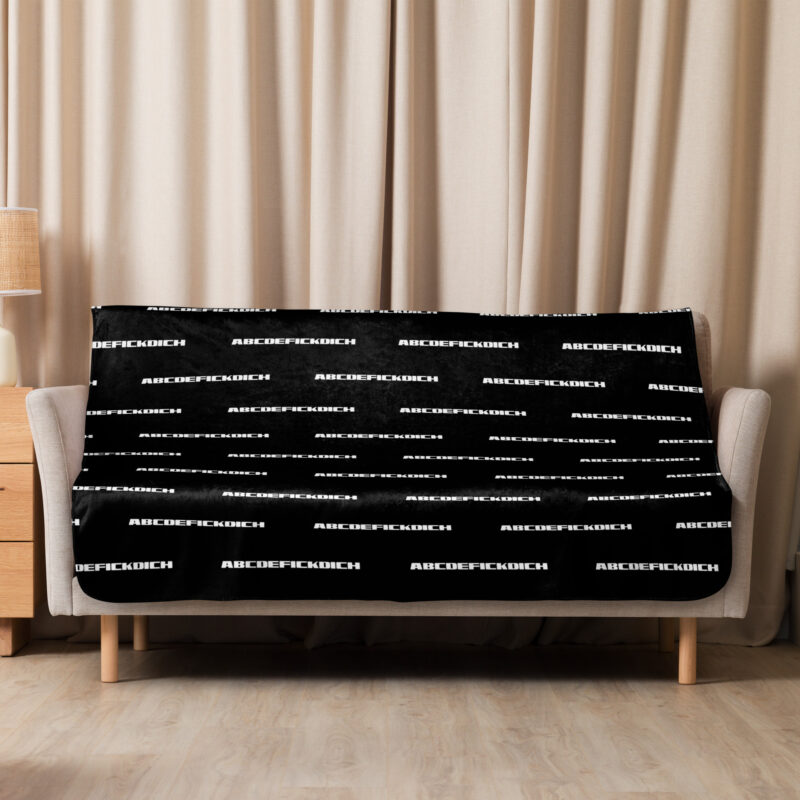 ABCDEFICKDICH Alphabet Humor Sherpa-Decke – Home & Living – klamottn.de