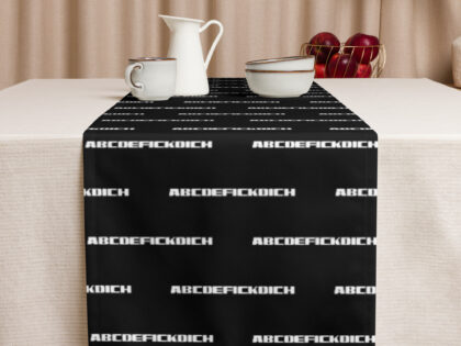 ABCDEFICKDICH Alphabet Humor Tischläufer – Home & Living – klamottn.de ABCDEFICKDICH Alphabet Humor Tischläufer – Home & Living – klamottn.de