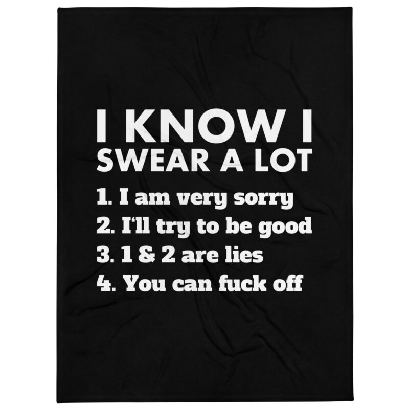 I know I swear a lot but you can fuck off Tagesdecke