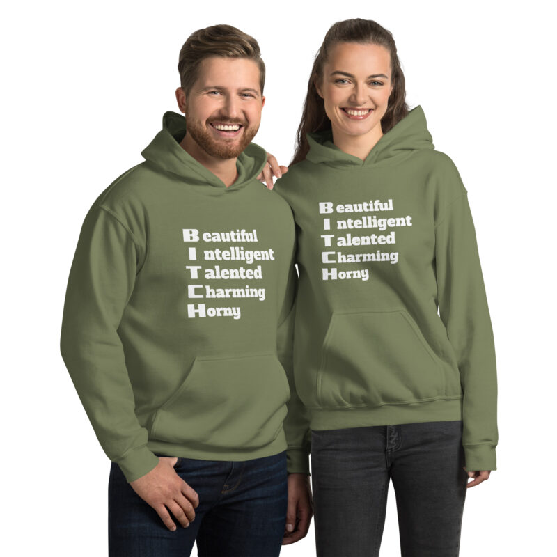 Bitch Beautiful Intelligent Talented Charming Horny Unisex-Hoodie