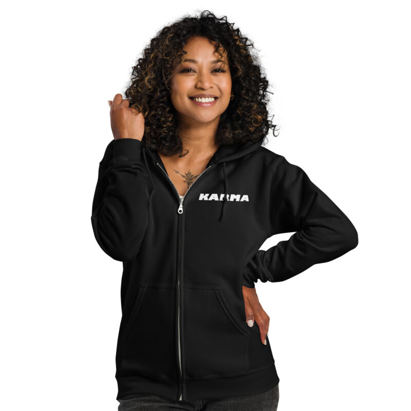 Karma Unisex-Zip-Hoodie