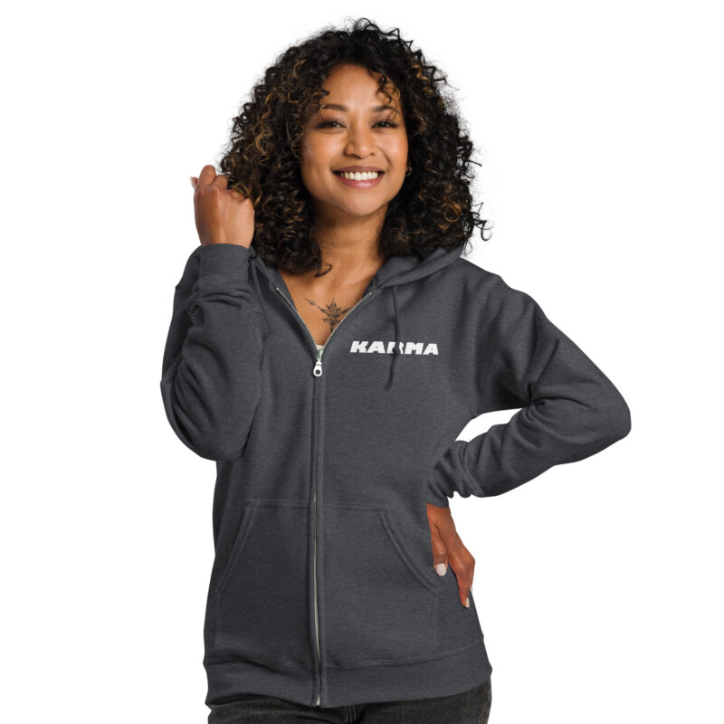 Karma Unisex-Zip-Hoodie