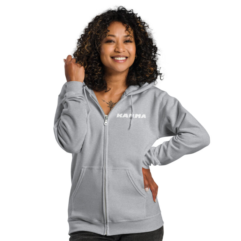 Karma Unisex-Zip-Hoodie