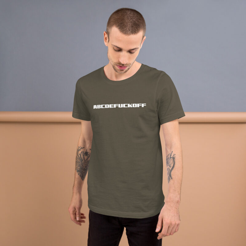 ABCDEFUCKOFF Alphabet Humor Unisex-T-Shirt – T-Shirts – klamottn.de