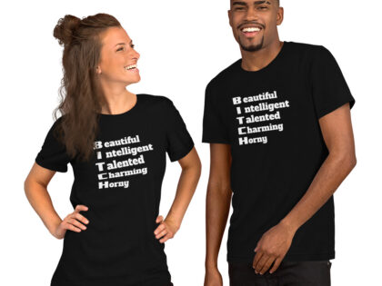 Bitch Beautiful Intelligent Talented Charming Horny Unisex-T-Shirt – T-Shirts – klamottn.de Bitch Beautiful Intelligent Talented Charming Horny Unisex-T-Shirt – T-Shirts – klamottn.de
