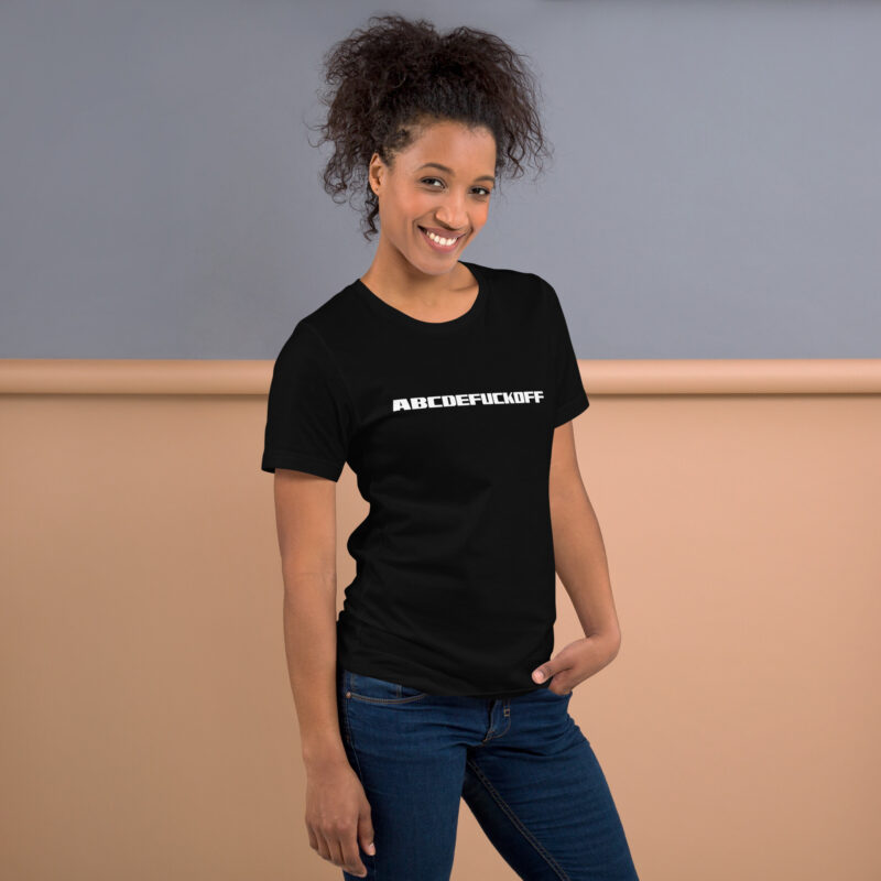 ABCDEFUCKOFF Alphabet Humor Unisex-T-Shirt – T-Shirts – klamottn.de