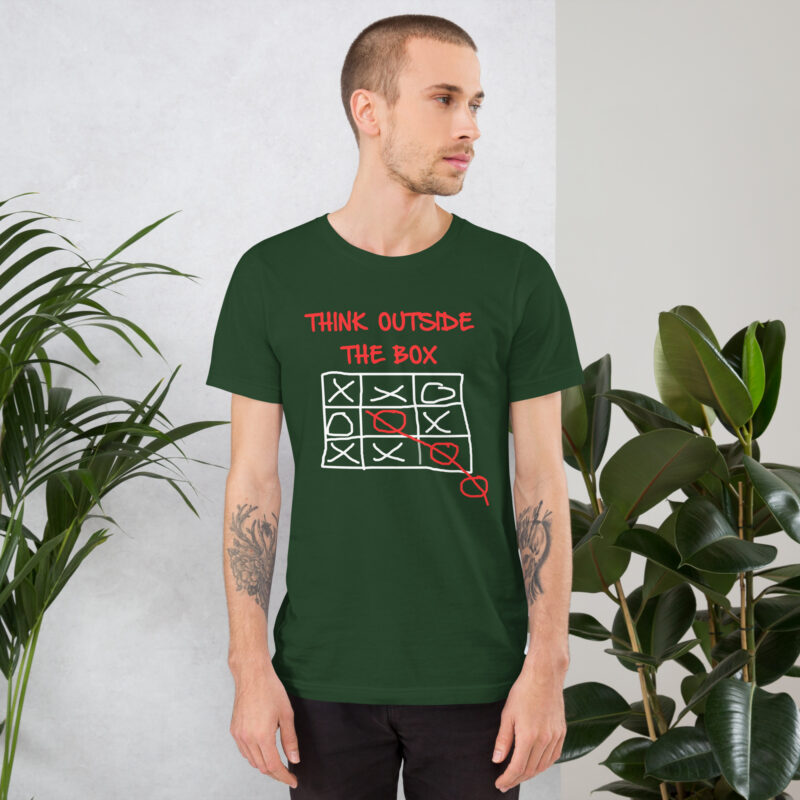 Think Outside The Box | Querdenken | Nachdenken | Über den Tellerrand Unisex-T-Shirt