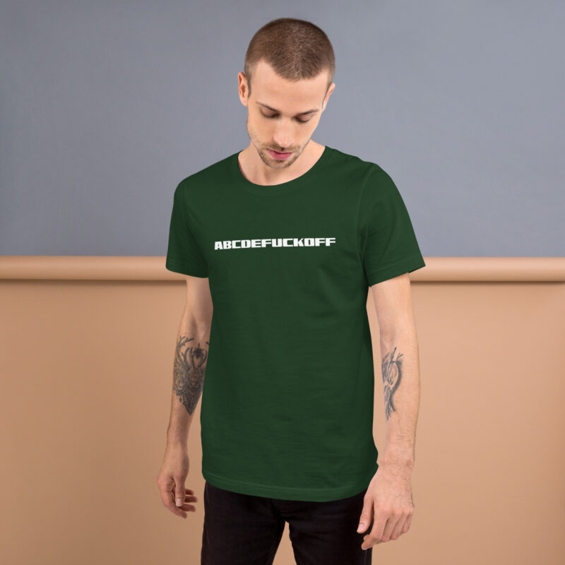 ABCDEFUCKOFF Alphabet Humor Unisex-T-Shirt – T-Shirts – klamottn.de