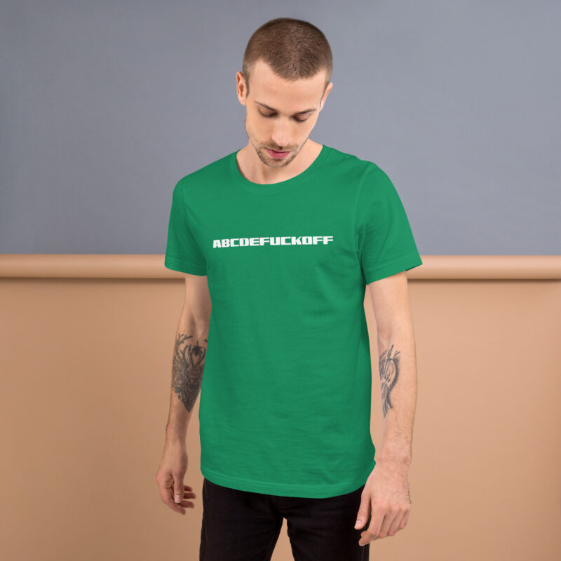 ABCDEFUCKOFF Alphabet Humor Unisex-T-Shirt – T-Shirts – klamottn.de