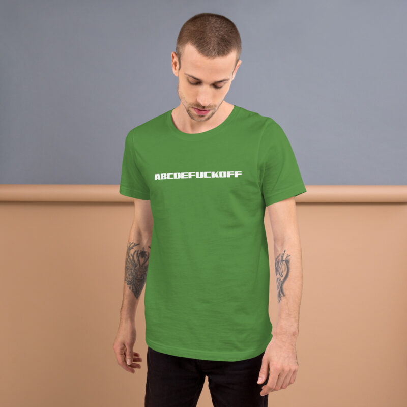 ABCDEFUCKOFF Alphabet Humor Unisex-T-Shirt – T-Shirts – klamottn.de