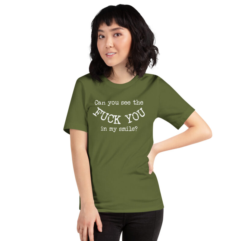 Can you see the Fuck You in my smile? Unisex-T-Shirt – T-Shirts – klamottn.de