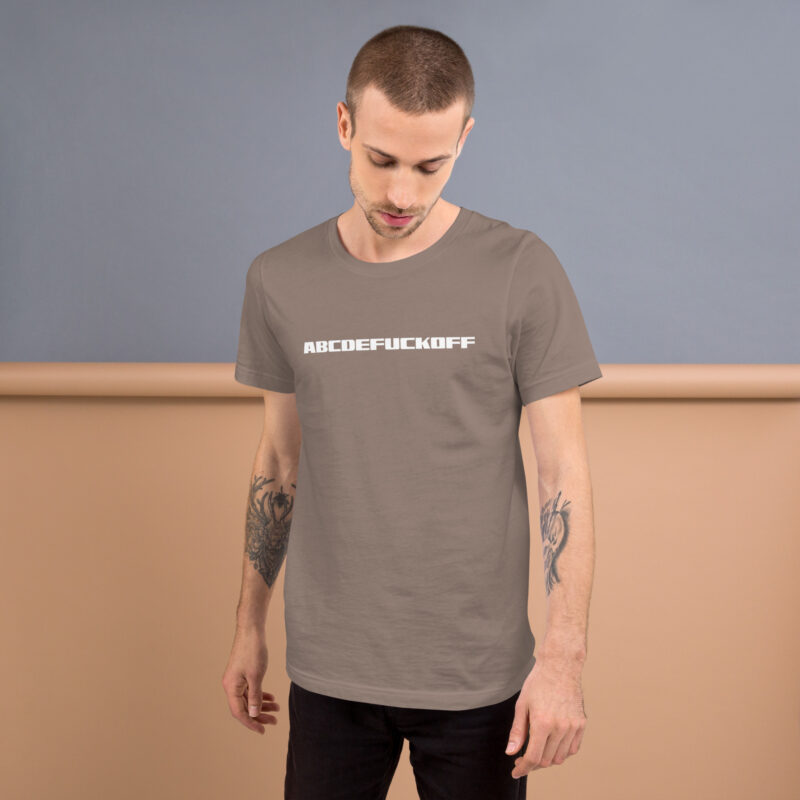 ABCDEFUCKOFF Alphabet Humor Unisex-T-Shirt – T-Shirts – klamottn.de