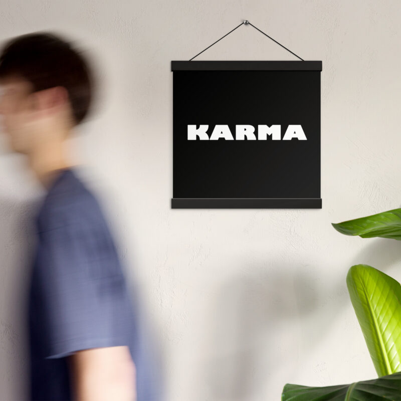 Karma Poster mit Aufhängern