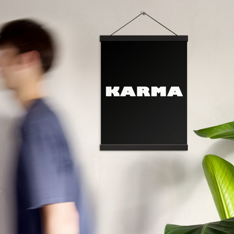 Karma Poster mit Aufhängern