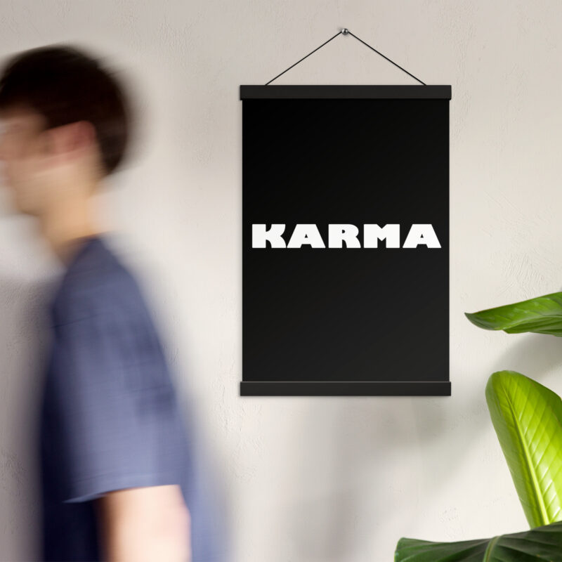 Karma Poster mit Aufhängern