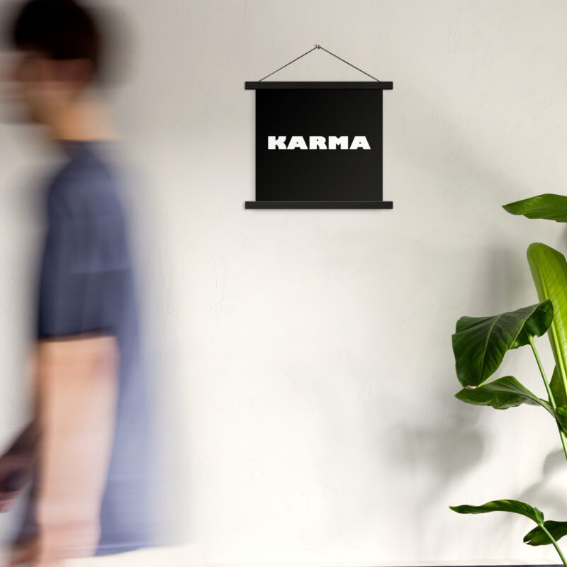 Karma Poster mit Aufhängern