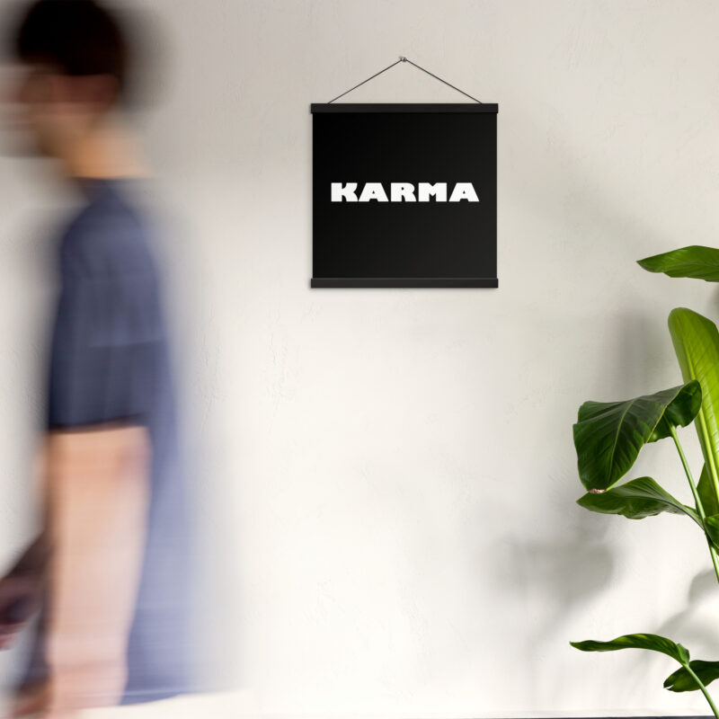 Karma Poster mit Aufhängern